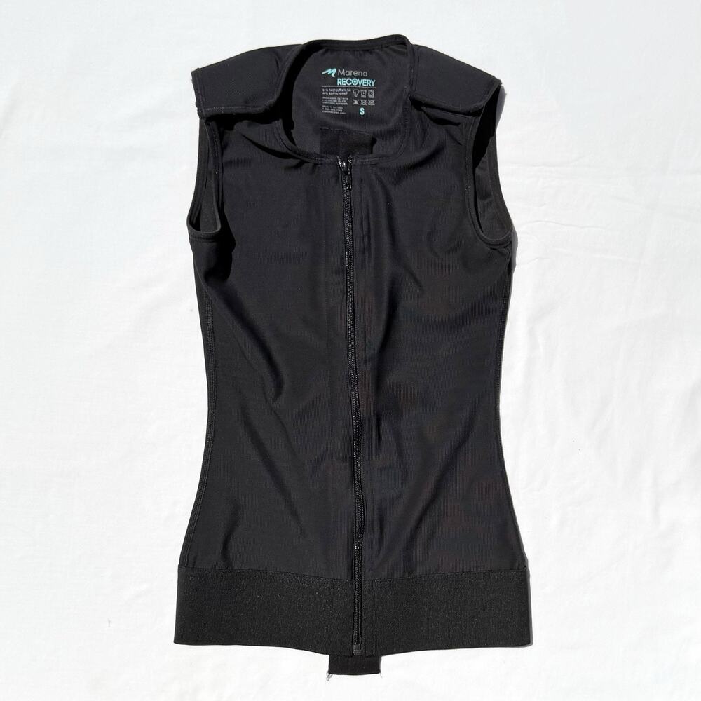 Marena Recovery Compression Vest Womens Small Black Adjustable